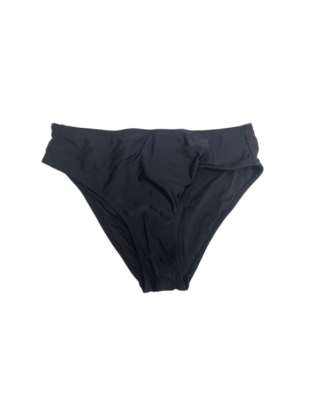 Cupshe Super Bloom Black Mid-Rise Bikini Bottoms